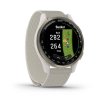 Garmin Approach S50  Hliníková luneta Cream Gold, nylonový řemínek Ivory ComfortFit