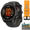 garmin fenix 8 pro amoled sapphire 47 mm carbon grey spark orange set