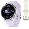 garmin venu 4 41 mm periwinkle bone lunar gold set