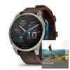 d2 mach 2 47 mm titanium with oxford brown leather band topo