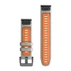 reminek garmin quickfit 22 fog gray ember orange silicone 1