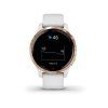 Garmin Vivoactive 4S Rose Gold/White Leather Band  Produkt z CZ distribuce s ovládáním v ČJ + BROTECT Flex - ochranné sklo na displej ZDARMA