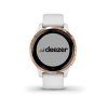 Garmin Vivoactive 4S Rose Gold/White Leather Band  Produkt z CZ distribuce s ovládáním v ČJ + BROTECT Flex - ochranné sklo na displej ZDARMA