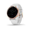 Garmin Vivoactive 4S Rose Gold/White Leather Band  Produkt z CZ distribuce s ovládáním v ČJ + BROTECT Flex - ochranné sklo na displej ZDARMA