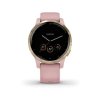 Garmin vívoactive4S LightGold/Pink Band  Produkt z CZ distribuce s ovládáním v ČJ + BROTECT Flex - ochranné sklo na displej ZDARMA