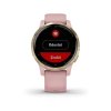 Garmin vívoactive4S LightGold/Pink Band  Produkt z CZ distribuce s ovládáním v ČJ + BROTECT Flex - ochranné sklo na displej ZDARMA