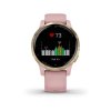 Garmin vívoactive4S LightGold/Pink Band  Produkt z CZ distribuce s ovládáním v ČJ + BROTECT Flex - ochranné sklo na displej ZDARMA