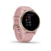 Garmin vívoactive4S LightGold/Pink Band  Produkt z CZ distribuce s ovládáním v ČJ + BROTECT Flex - ochranné sklo na displej ZDARMA