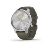 Garmin vivomove3 Style, Silver/Green Band