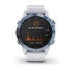 Garmin fenix6 PRO Solar, Titanium Blue/White Band (MAP/Music)  Produkt z CZ distribuce s ovládáním v ČJ + tvrzené sklo na displej ZDARMA