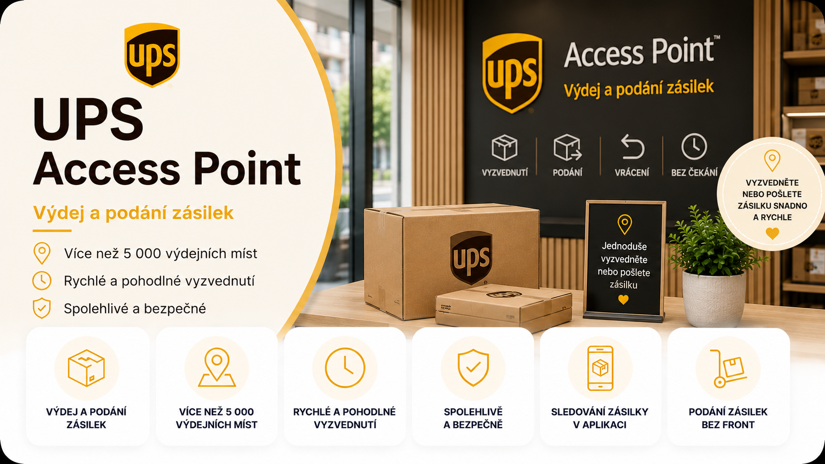 📦 UPS Access Point Brno–Řečkovice
