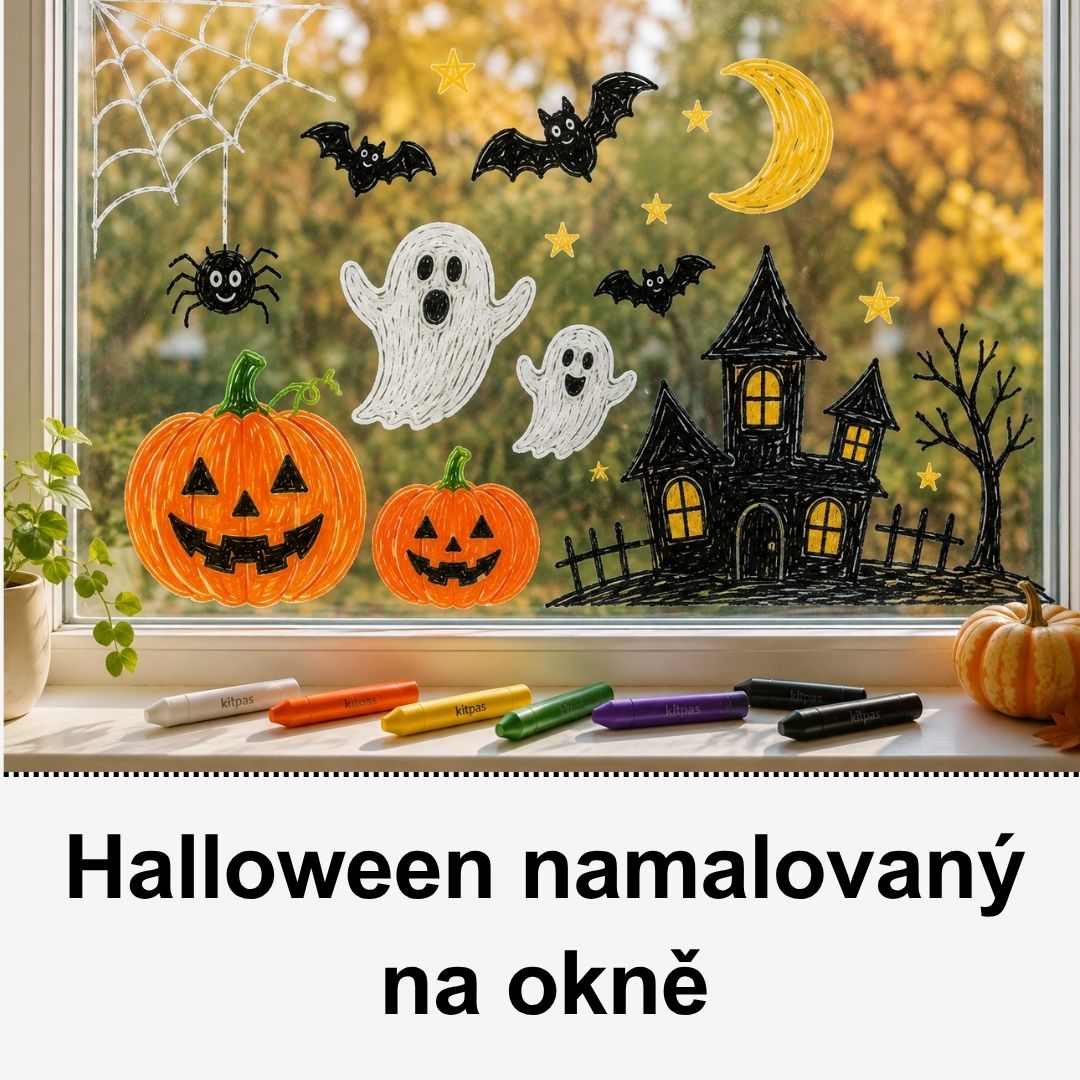 Halloweenské malování na okno s Kitpas