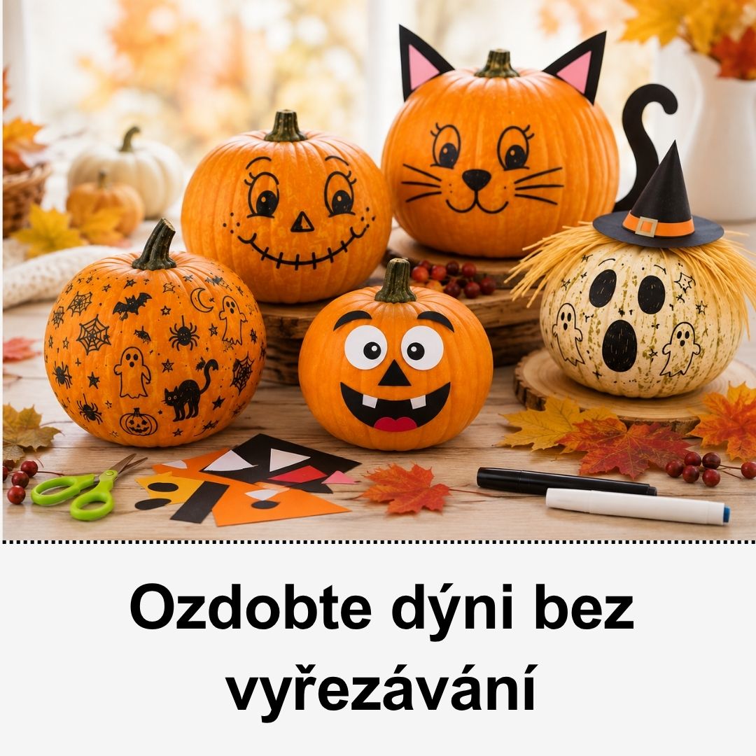 Jak ozdobit dýni s dětmi bez vyřezávání: jednoduché nápady pro malé i větší děti