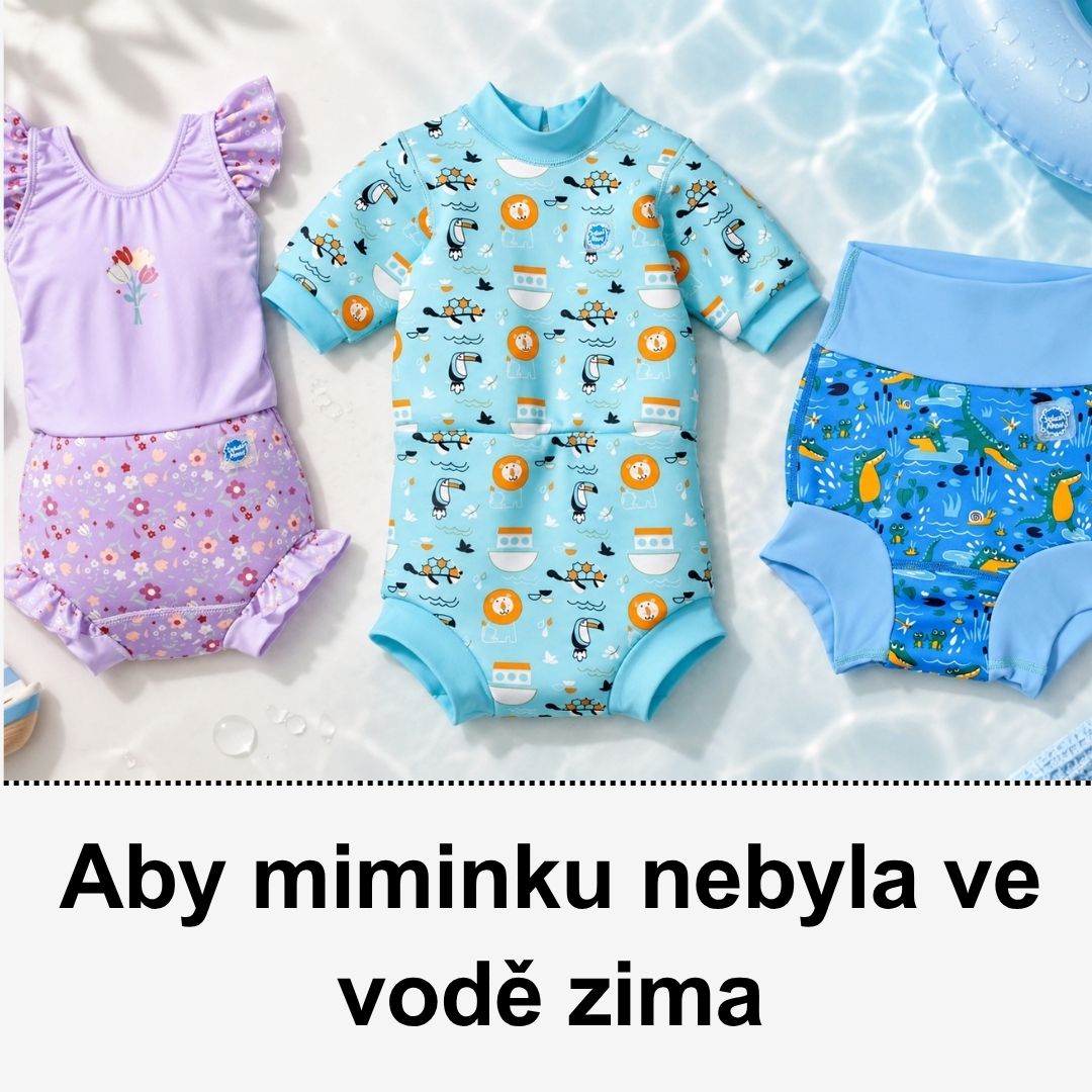 Jak udržet miminko v teple při plavání? Plavky, neoprenové body, nebo overal