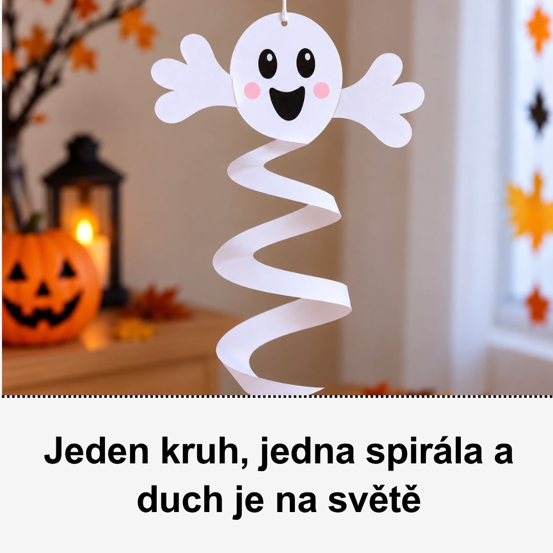 Duch z papíru – jednoduché Halloween tvoření s dětmi