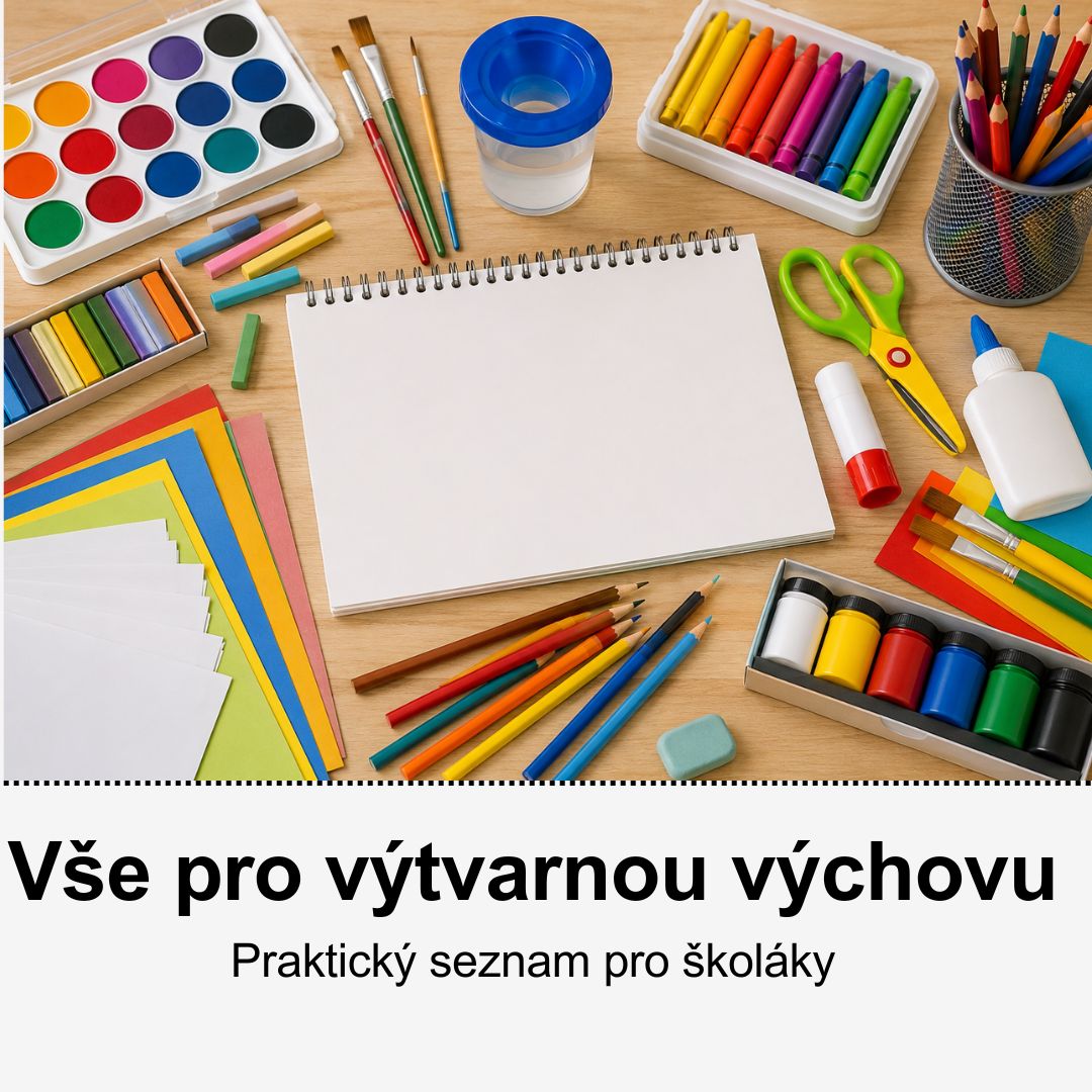 Co potřebuje dítě do výtvarné výchovy? Kompletní seznam pomůcek