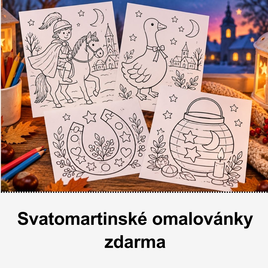 Svatomartinské omalovánky a šablony zdarma k vytisknutí