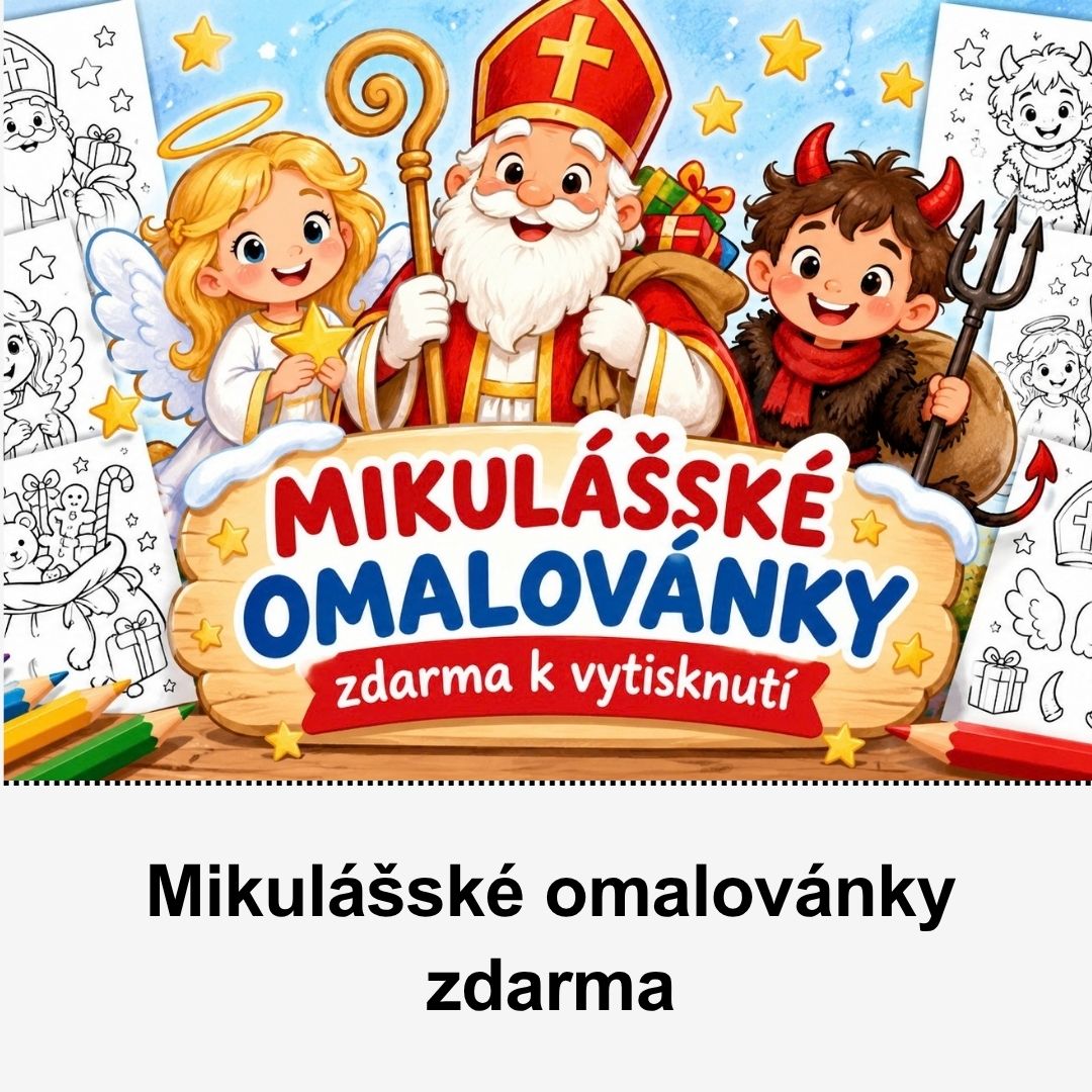 Mikulášské omalovánky a šablony k vytisknutí zdarma