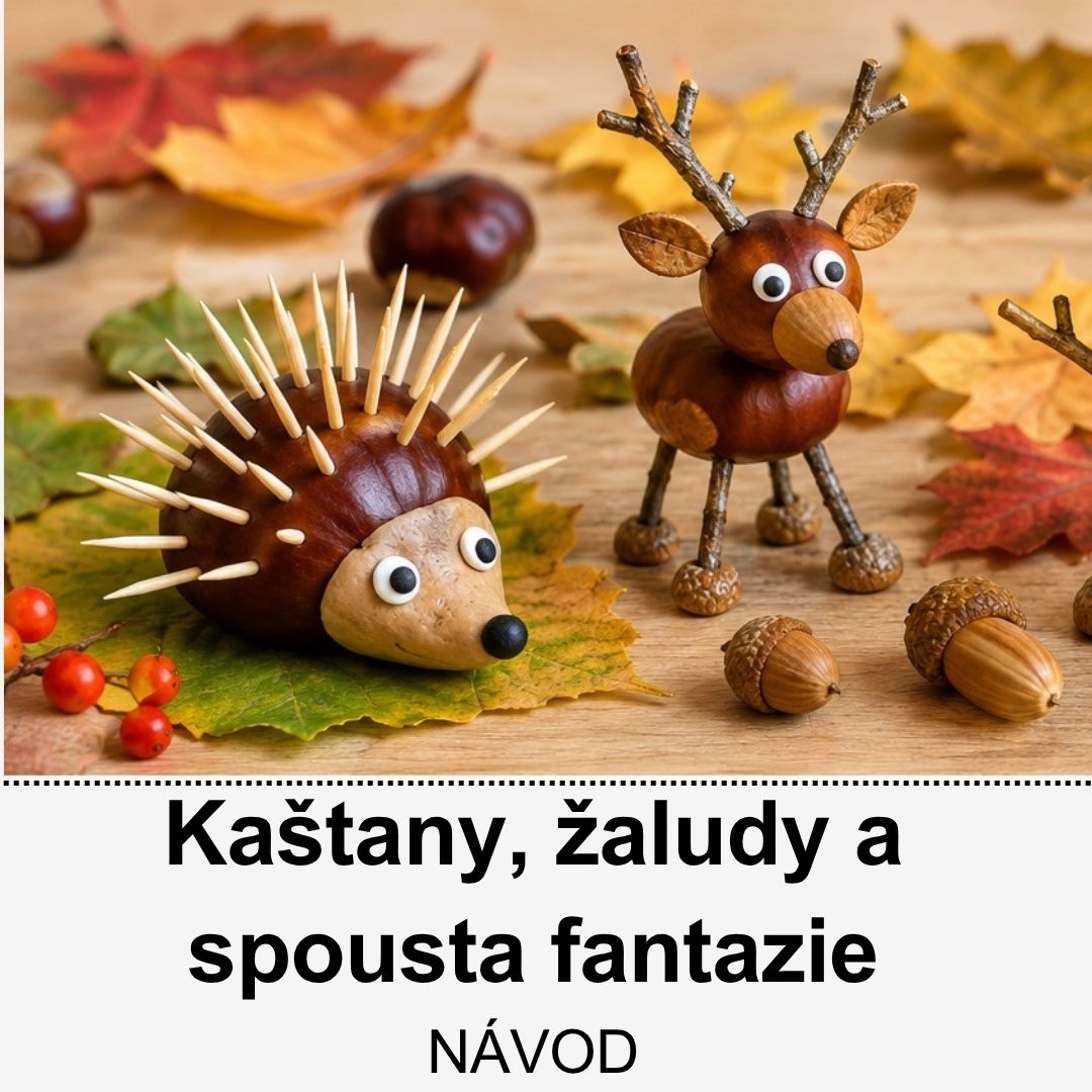 Tvoření z kaštanů a žaludů – jednoduché nápady pro děti