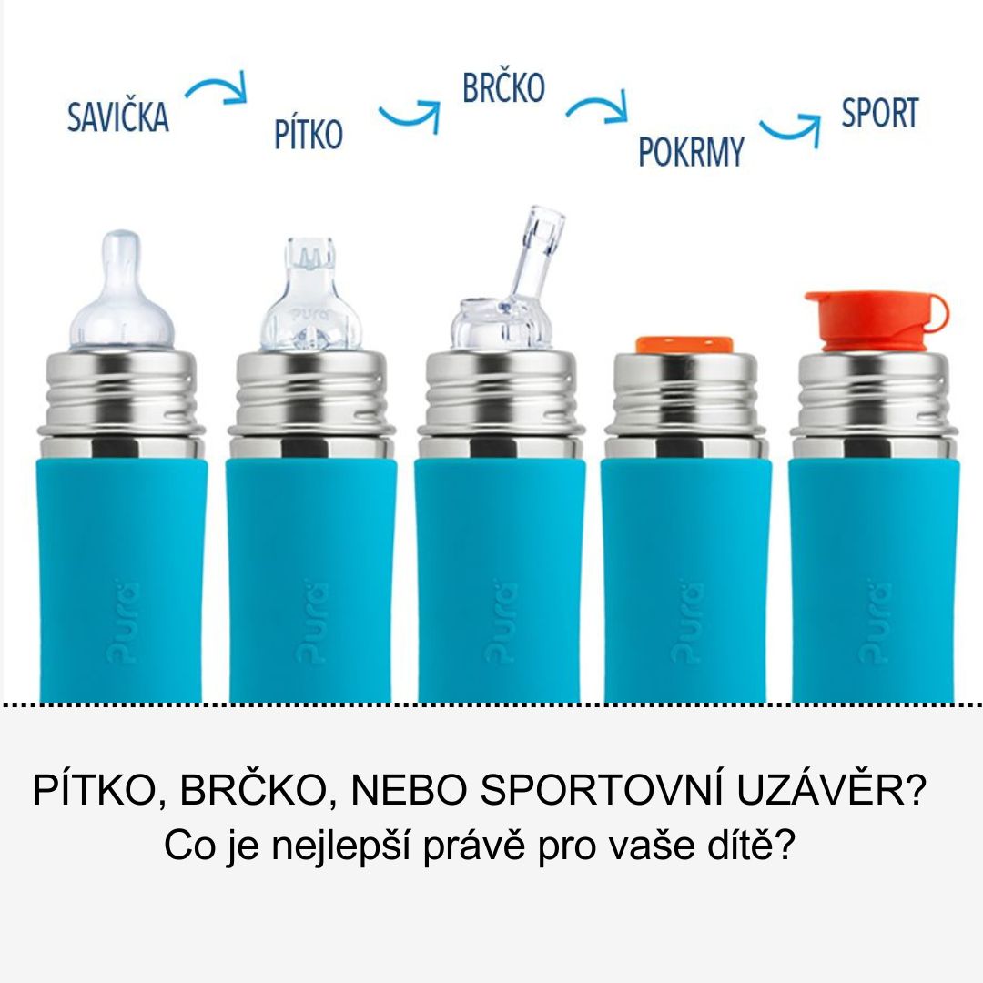 Pítko, brčko nebo sportovní uzávěr? Jak vybrat uzávěr na dětskou láhev
