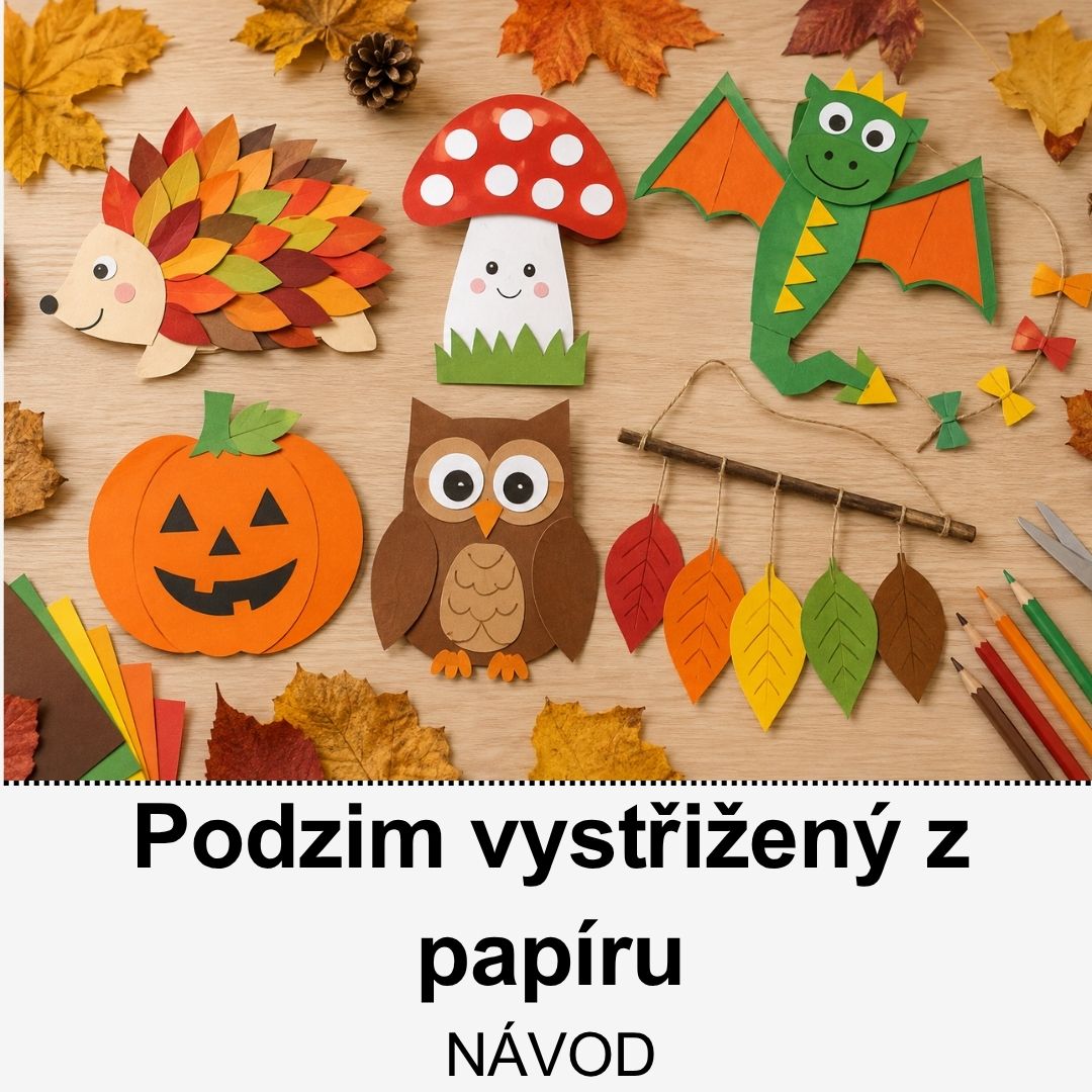 Podzimní dekorace z papíru – 4 jednoduché nápady pro děti