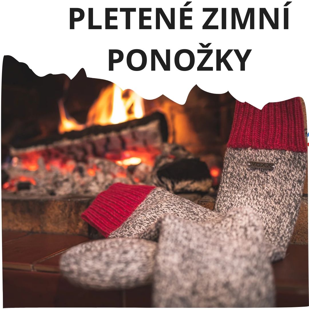 Pletené zimní ponožky