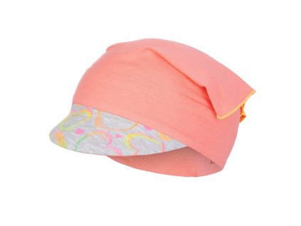 Šátek tenký kšilt Outlast® - tm.coral/neon srdce Velikost: 42-44 cm