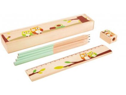 3224 display stifteetui aus holz 12er set d