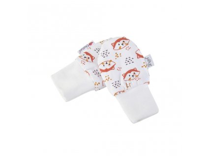 Rukavice podšité kojenecké Outlast® - Velikost: 1 - bílá-panda červená/bílá