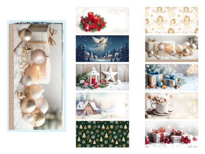 Vánoční obálka DL 110 x 220 cm