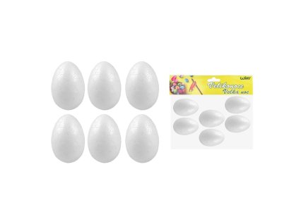 Vajíčko dekorační polystyrénové 6 cm, 6ks