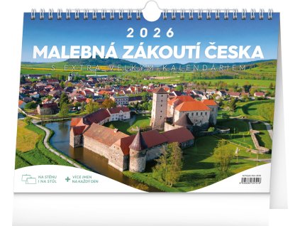 stolni kalendar malebna zakouti ceska 2026 s extra velkym kalendariem 30 x 21 cm 589739 44
