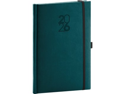 Týdenní diář Aprint Top 2026, petrolejový, 15 x 21 cm
