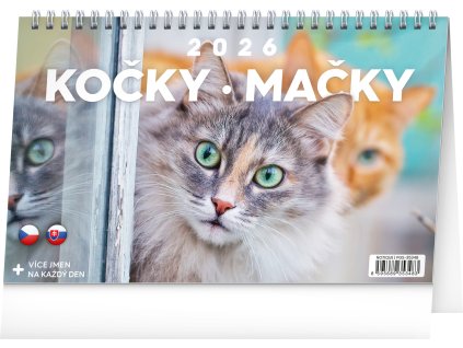 stolni kalendar kocky macky cz sk 2026 23 1 x 14 5 cm 476235 44