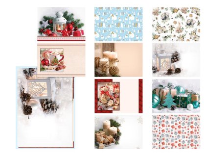 Dopisní obálka MFP C5 115g/m2 vánoční (mix)