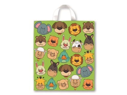 Taška nákupní moderní žena Zvířata 41x46cm/70mic