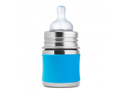 PURA kojenecká nerezová láhev 150 ml Aqua