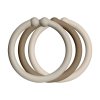 BIBS Loops kroužky 12 ks - Sand / Dark Oak / Vanilla