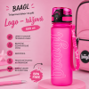 Tritanová láhev na pití Logo - růžová, 500 ml
