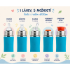 PURA kojenecká nerezová termo láhev 260 ml / moss