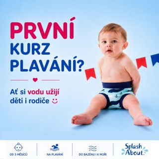 🌊 První kurz plavání bez stresu Kojenecké plavky Splash About Happy Nappy pomáhají předcházet nehodám ve vodě, takže si...