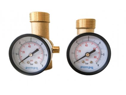 5cestný ventil 1 "80mm, manometer 0-6bar