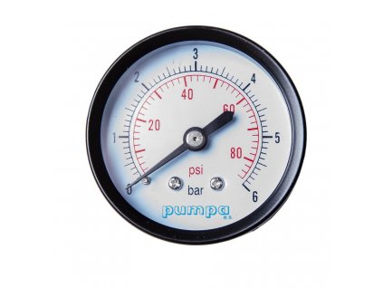 RF50 G1 / 4 "0-6bar manometer zadné pripojenie / logo Pumpa /