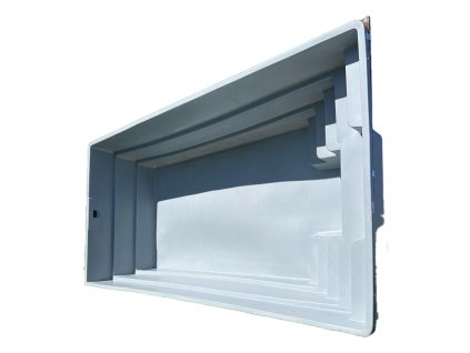 Square Pool HDPE, 6,0x3,0x1,5m, perleťovo sivý