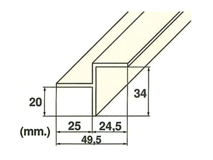 2550 roll rost hrana mp201 lat prelivoveho zlabu dlzka 2 m