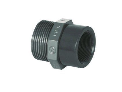 PVC tvarovka – redukcia 1 1/4" ext. × 1" int. (závit/závit)