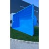 Square Pool HDPE, 6,0x3,0x1,5m, perleťovo modrý