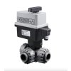 PVC guľový elektrický trojcestný ventil 32 mm L