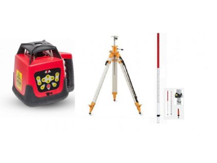 Rotační laser ADA Rotary 500 HV sada + stativ s klikou a lať