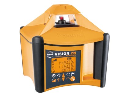 Rotační laser VISION 2N + přijímač FR77-MM + dálkové ovládání FB-V pro vodorovnou a svislou rovinu s digitálním sklonem osy X a Y